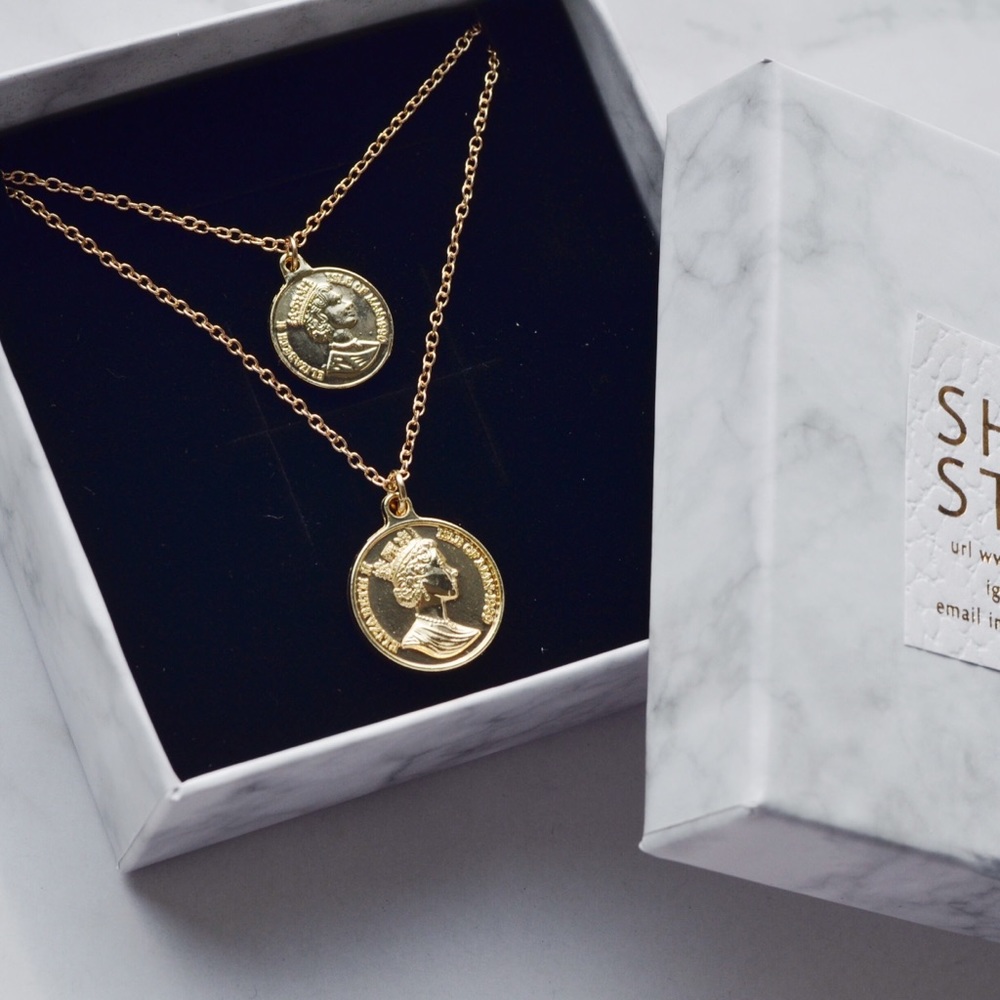 LAST 2 Pieces - The Must Have Retro Gold Coin Necklaces - Picture 2 of 7
